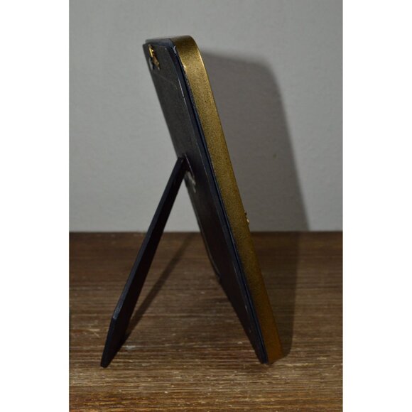 Vintage Ornate Made In Taiwan Picture Frame Navy Blue Gold Art Deco Hollywood - Picture 7 of 11